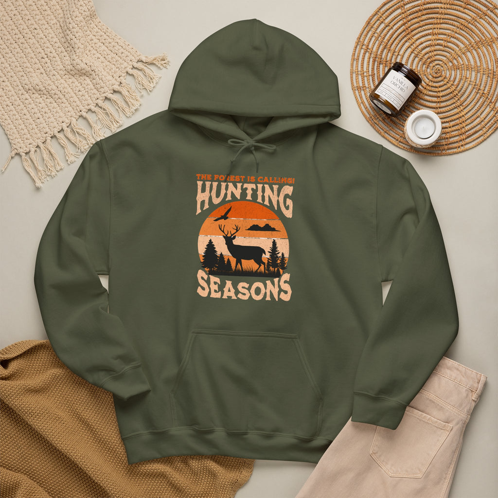 Hunting Season Hoodie | Retro Sunset & Deer Hunting Design | Cr8tive Designs