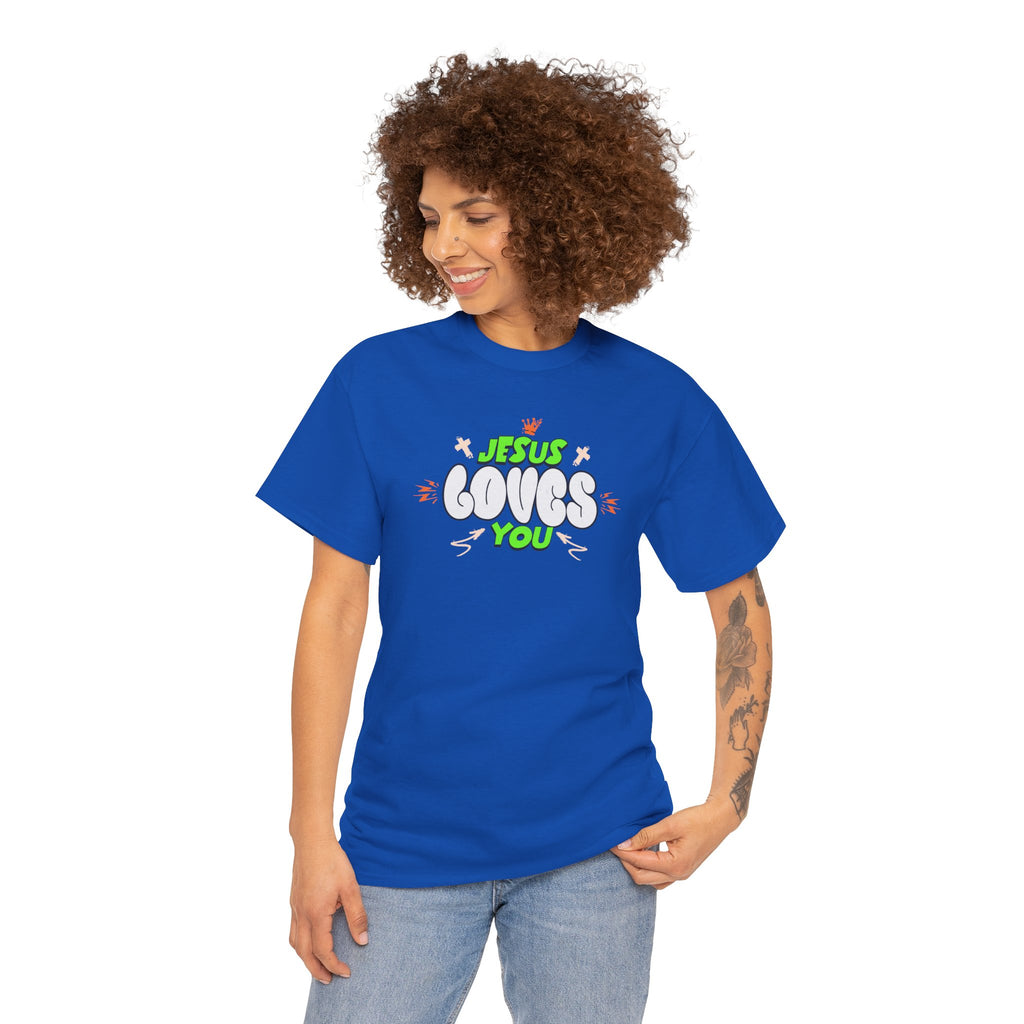 Jesus Loves You T-Shirt | Retro Bubble Gospel Tee | Cr8tive Designs