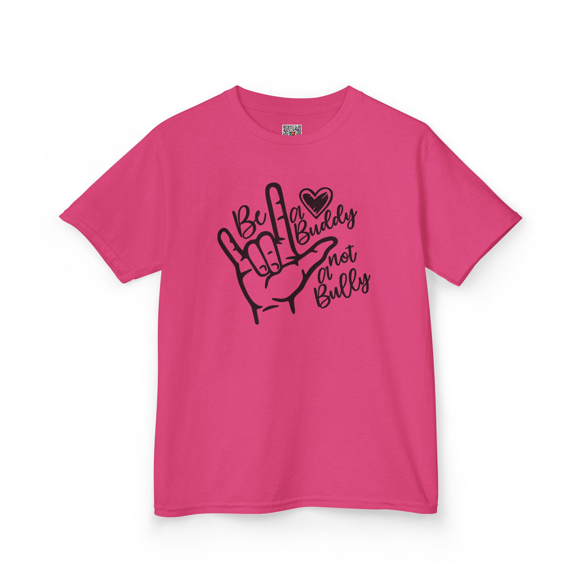Be A Buddy Not A Bully T-Shirt | ASL I Love You Sign Anti-Bullying Youth Tee | Cr8tive Designs