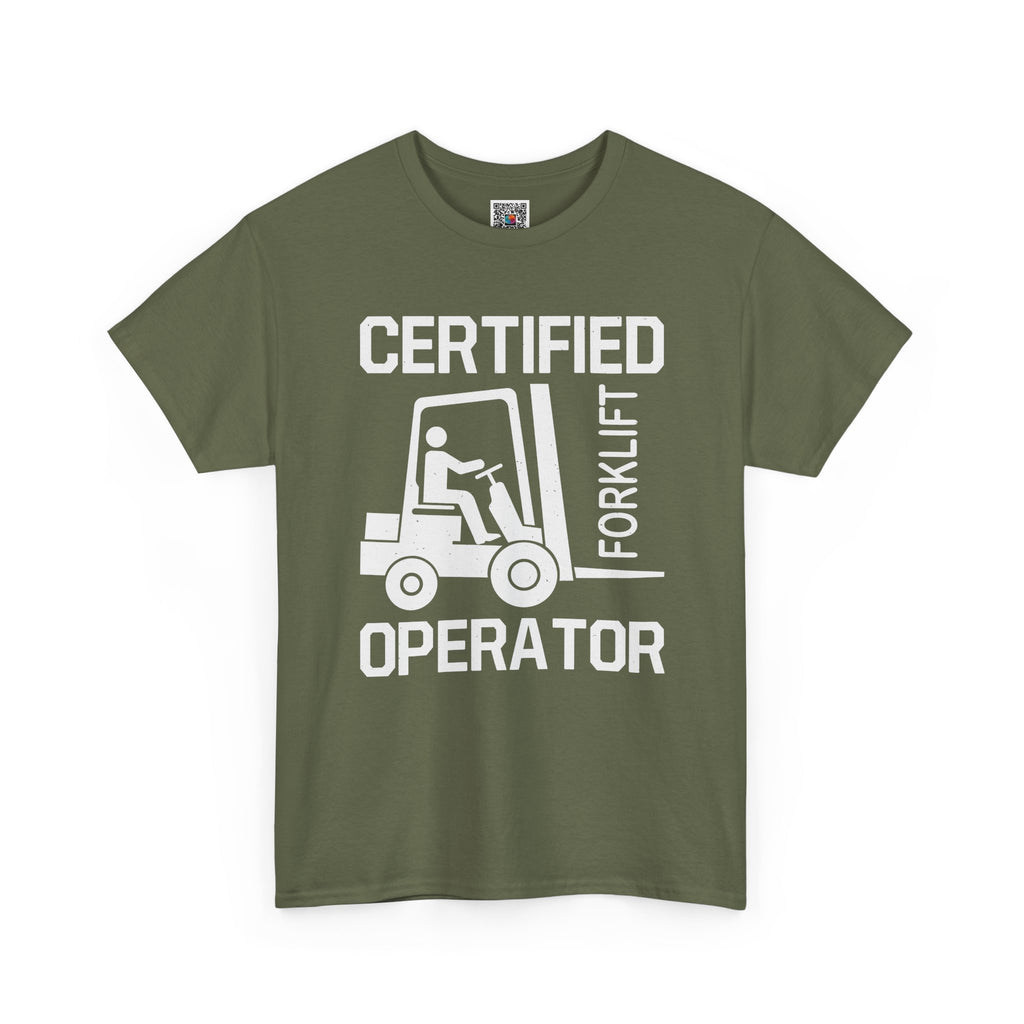 Certified Forklift Operator T-Shirt – Funny Warehouse Worker Tee | Industrial Humor Shirt | Cr8tive Designs