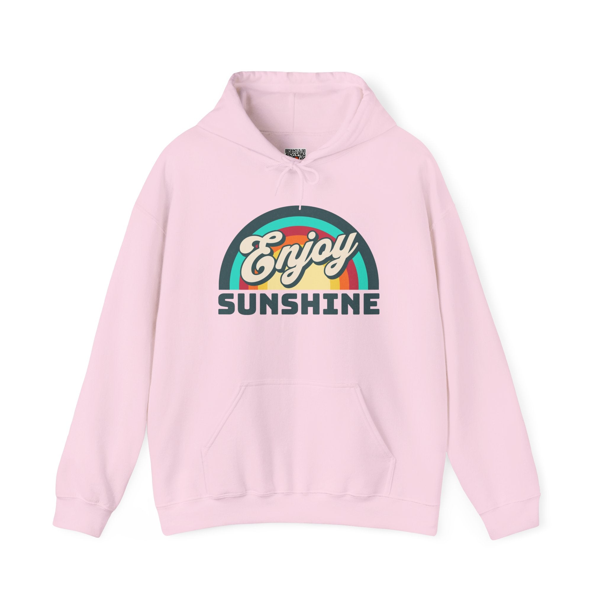 Enjoy Sunshine | Colorful Retro Rainbow Hoodie | Cr8tive Designs
