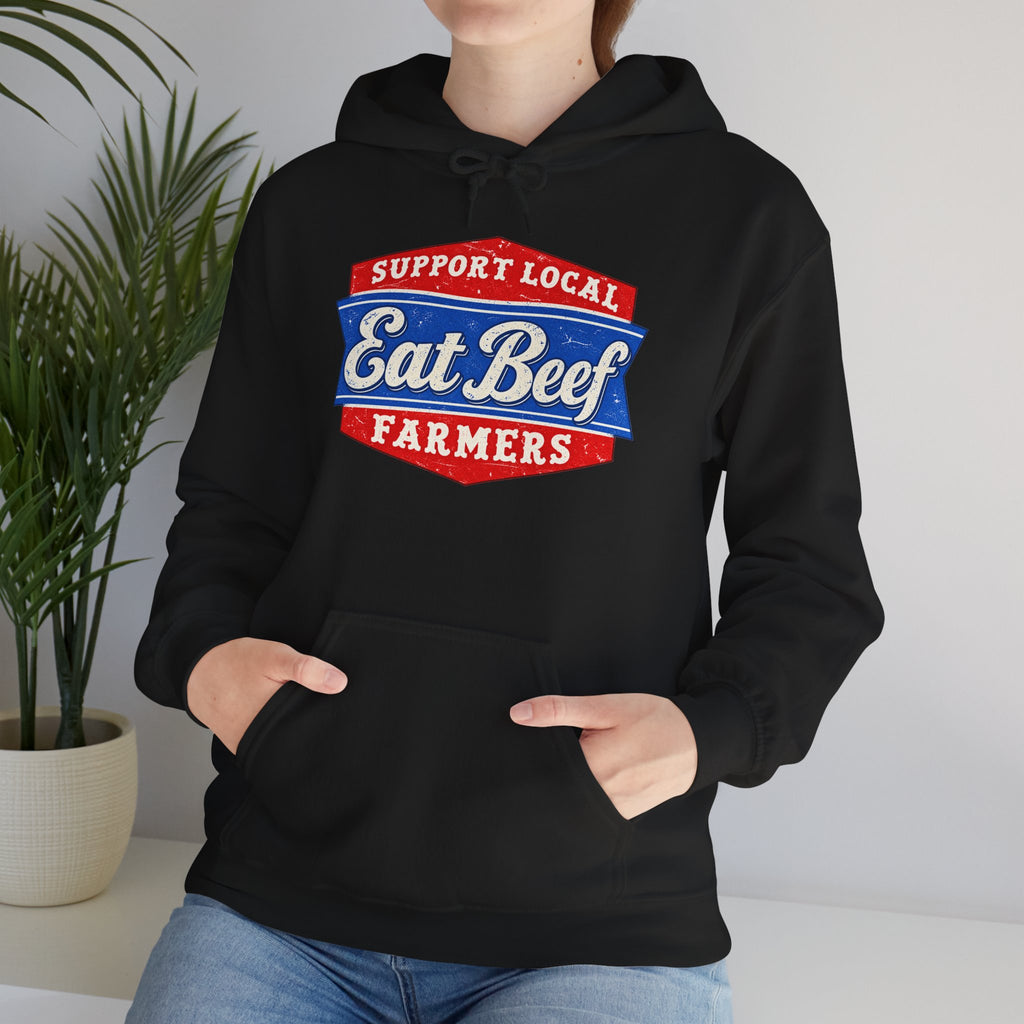 Support Local Farmers Eat Beef Hoodie | Cr8tive Designs