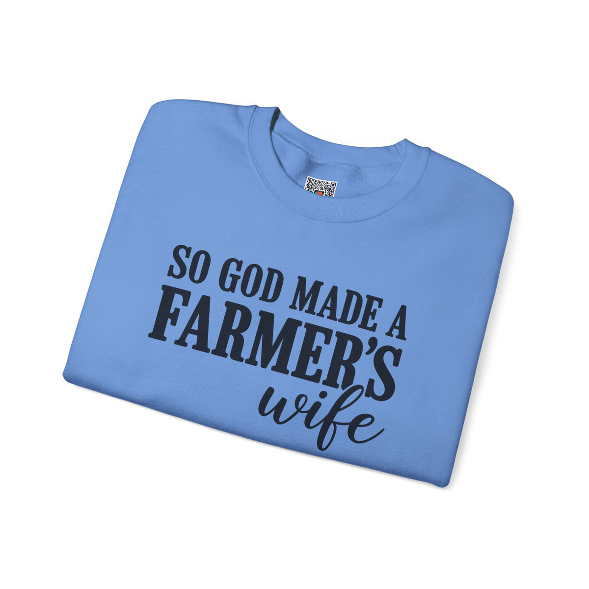 So God Made A Farmer's Wife Sweatshirt | Country Farmhouse Crewneck | Cr8tive Designs