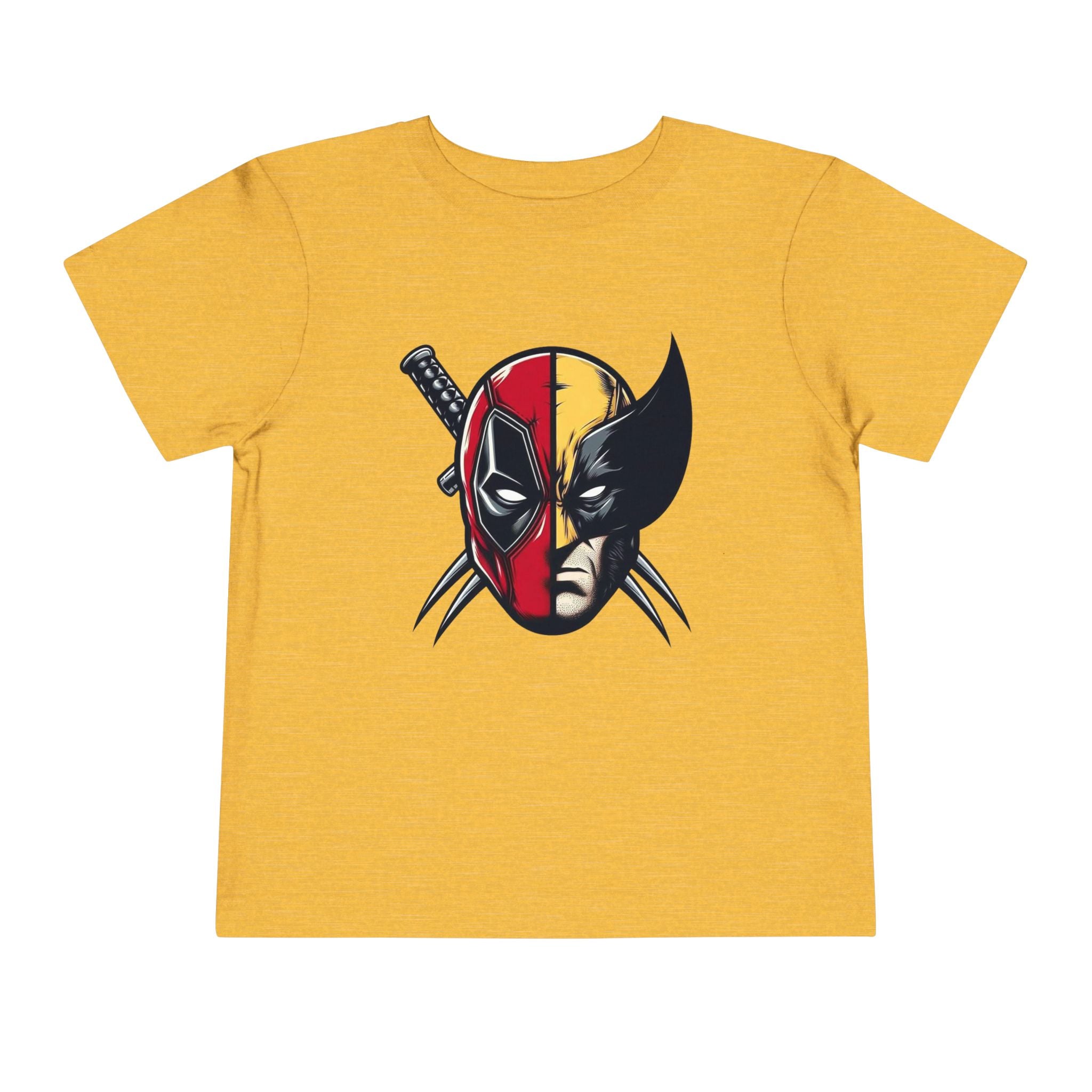 Masked Mercenary & Clawed Hero Mashup Tee | Comic-Inspired Toddler T-Shirt | Cr8tive Designs