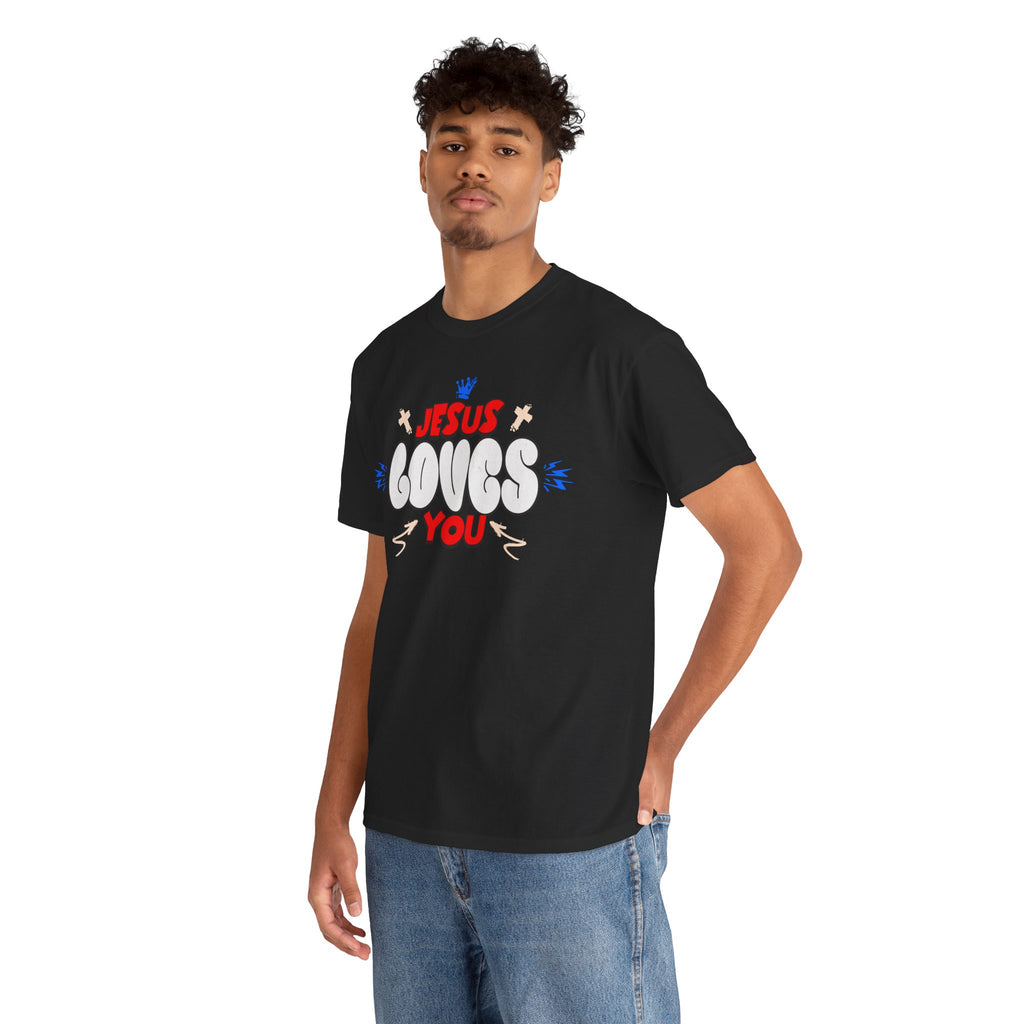 Jesus Loves You T-Shirt | Christian Faith Graphic Tee | Cr8tive Designs