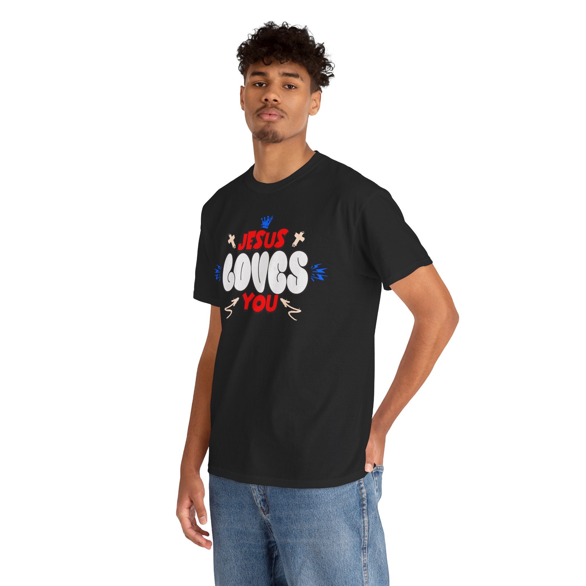 Jesus Loves You T-Shirt | Christian Faith Graphic Tee | Cr8tive Designs