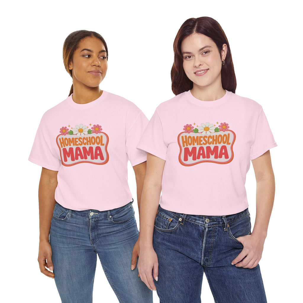 Homeschool Mama T-Shirt – Retro Floral Homeschooling Mom Tee