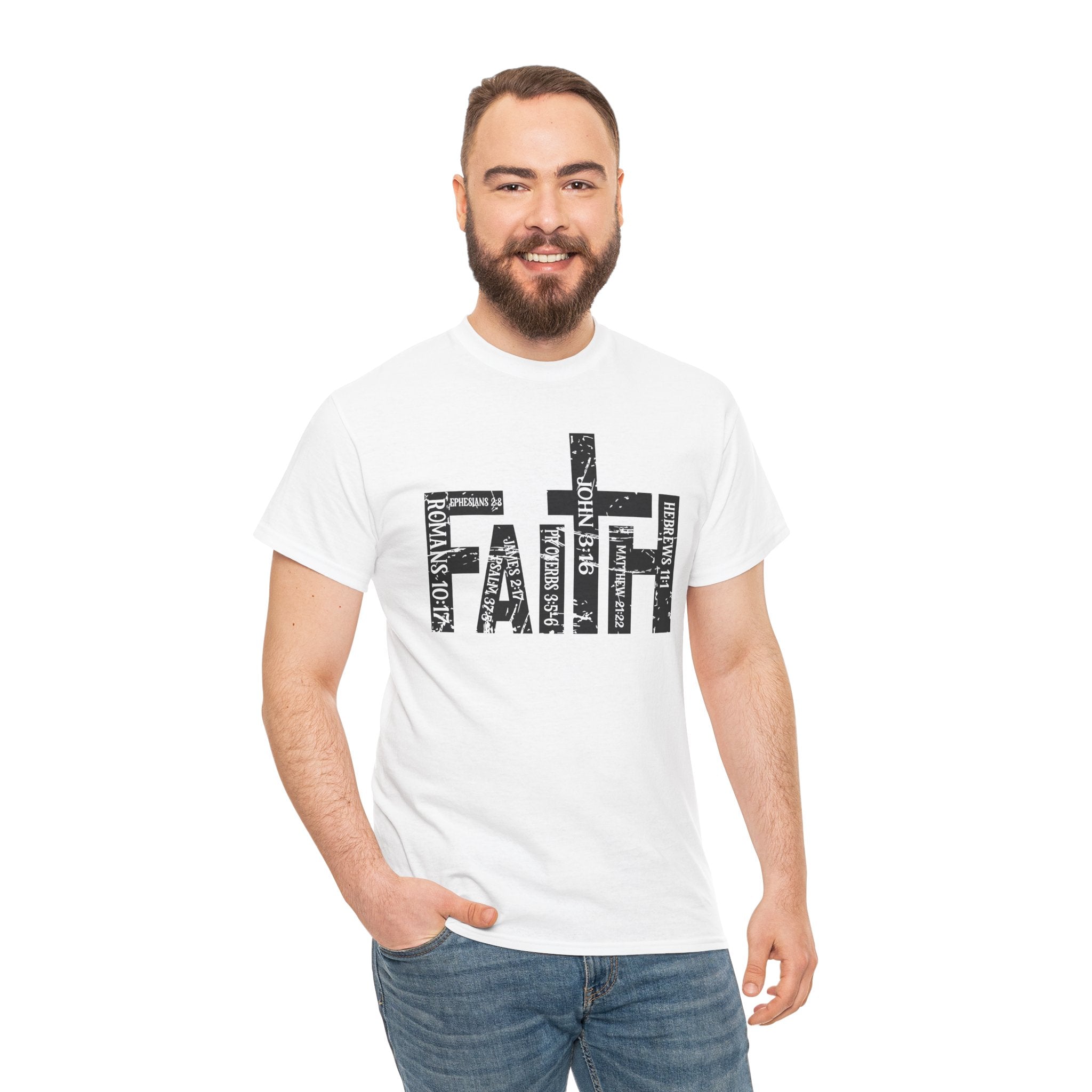 Faith – Minimalist Christian Cross Graphic T-Shirt | Cr8tive Designs