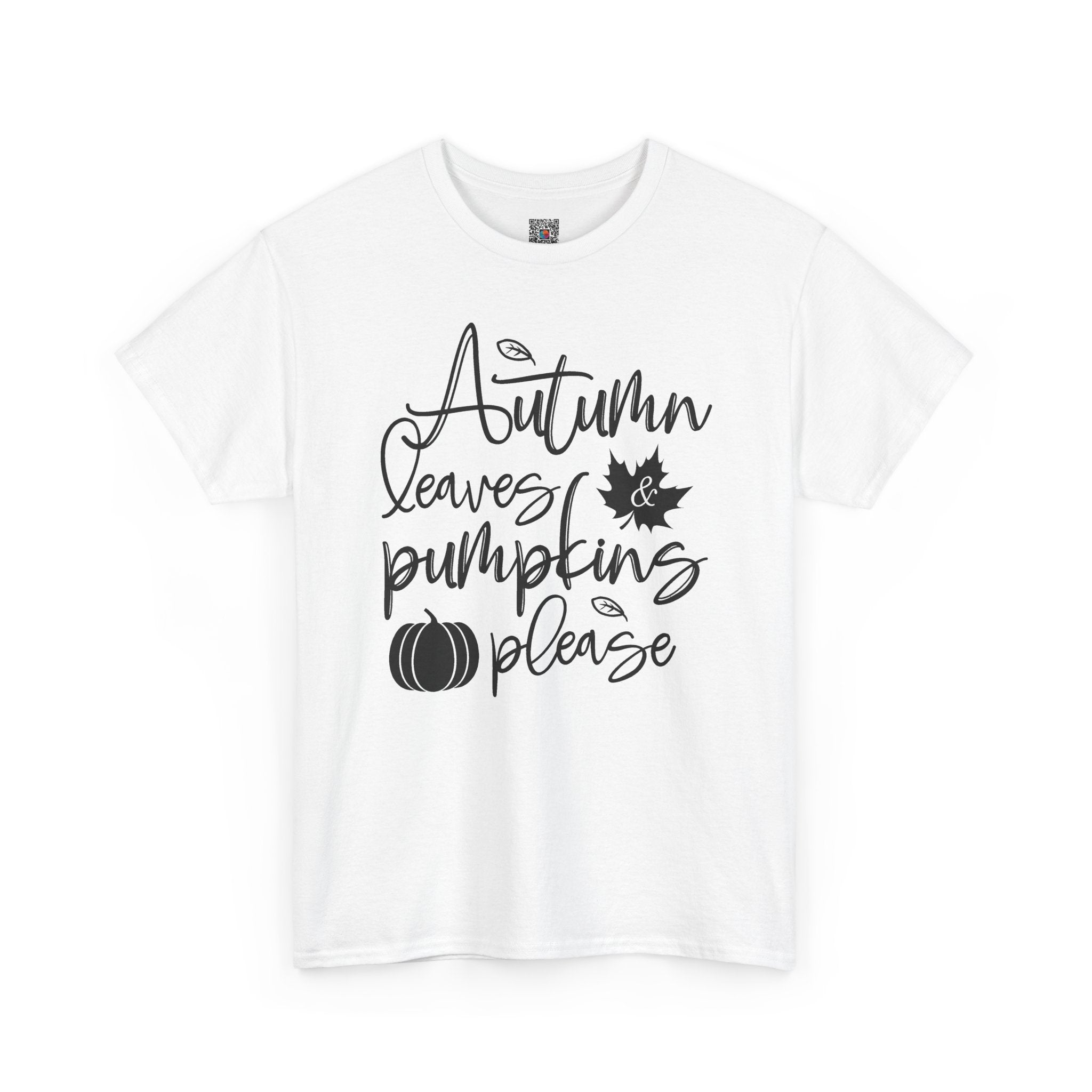 Autumn Leaves & Pumpkins Please Tee | Cozy Fall Graphic T-Shirt | Cr8tive Designs