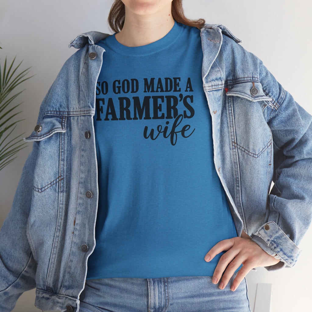 So God Made A Farmer's Wife T-Shirt | Country Farmhouse Graphic Tee | Cr8tive Designs