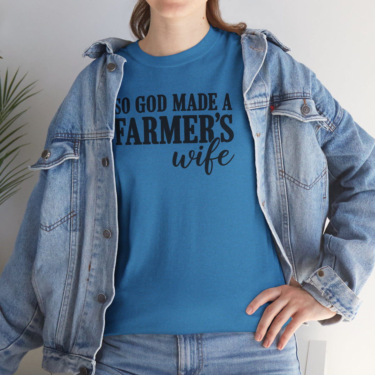 So God Made A Farmer's Wife T-Shirt | Country Farmhouse Graphic Tee | Cr8tive Designs