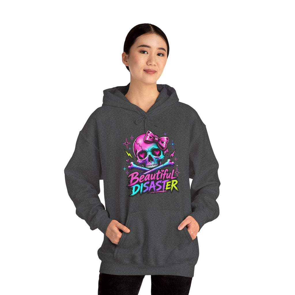 Beautiful Disaster | Colorful Edgy Skull Hoodie | Cr8tive Designs