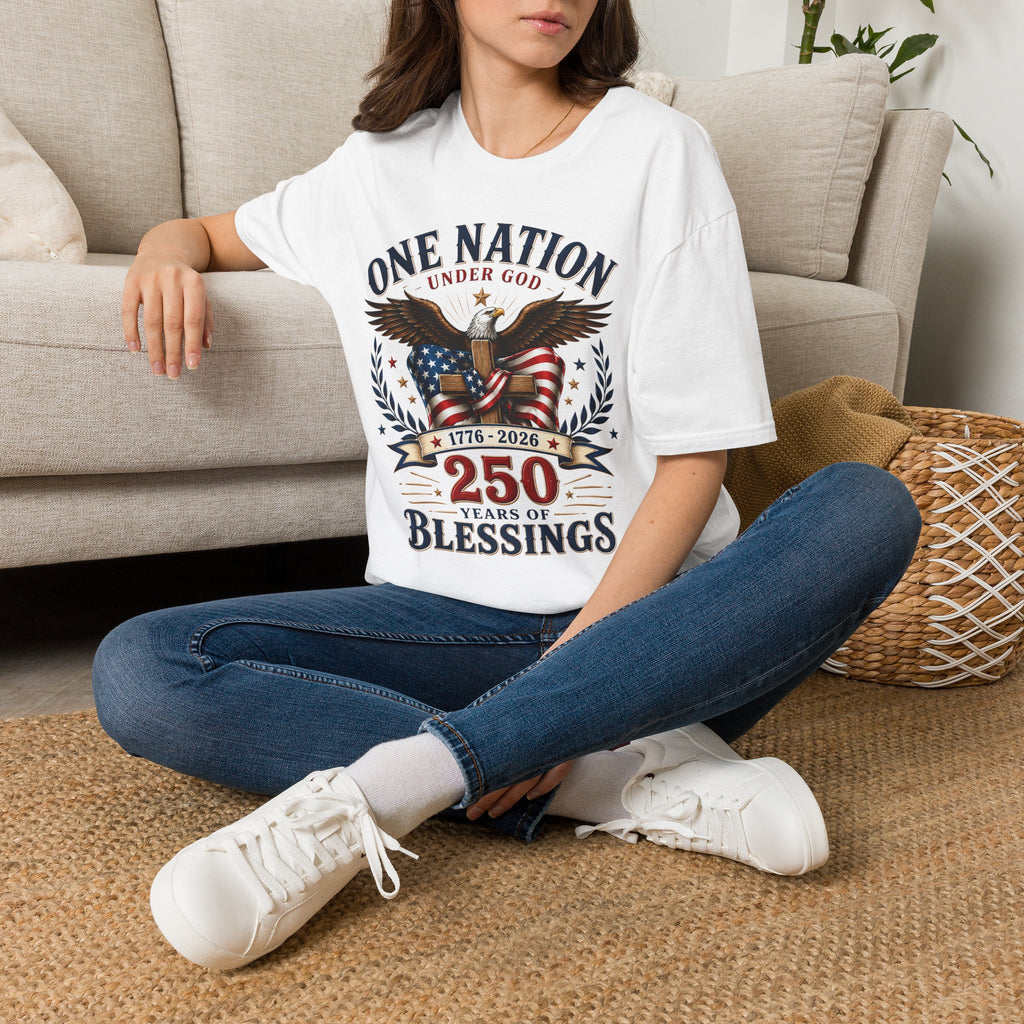 One Nation 250 Blessings | Patriotic Eagle Design | Cr8tive Designs