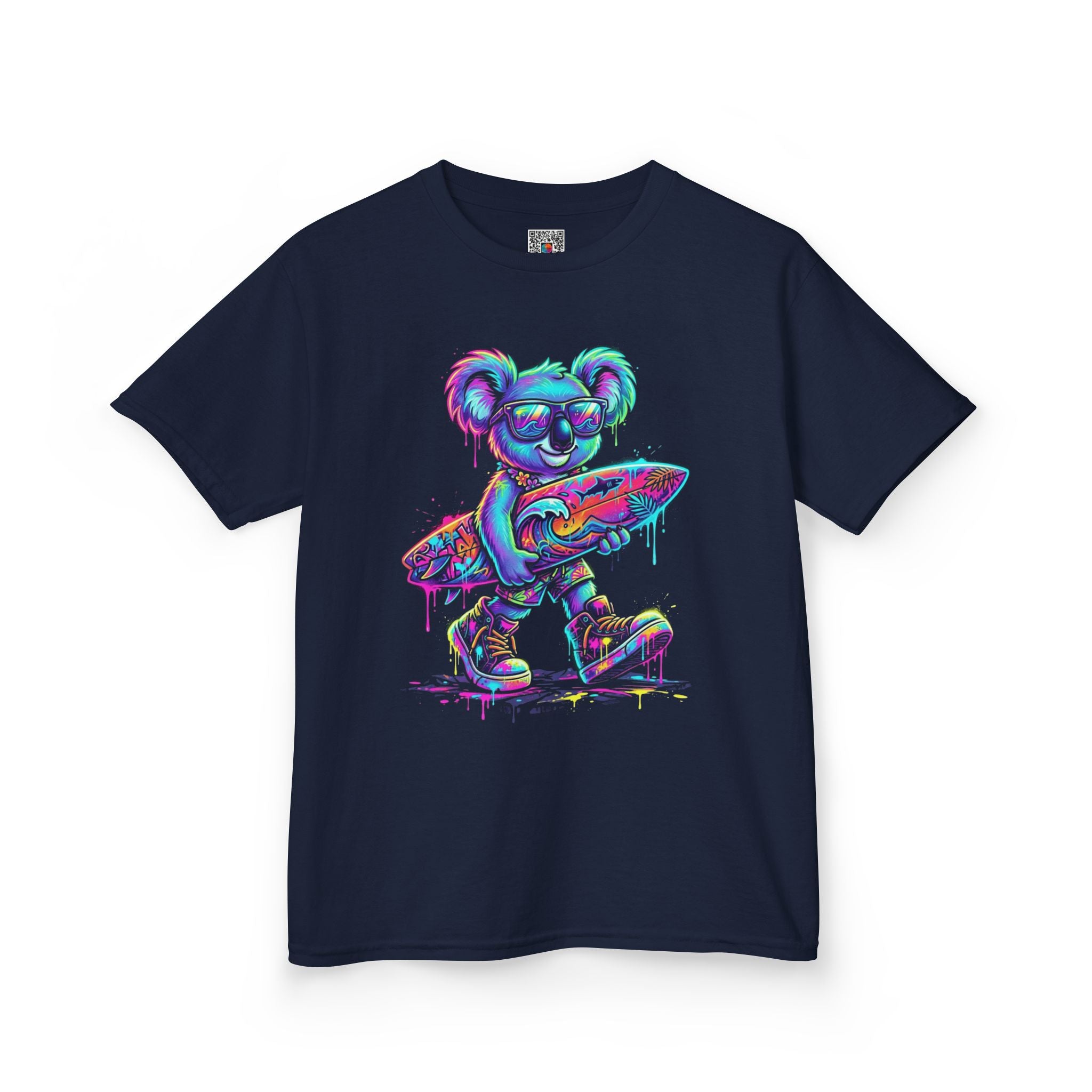 Neon Surfing Koala Graphic Tee | Cr8tive Designs