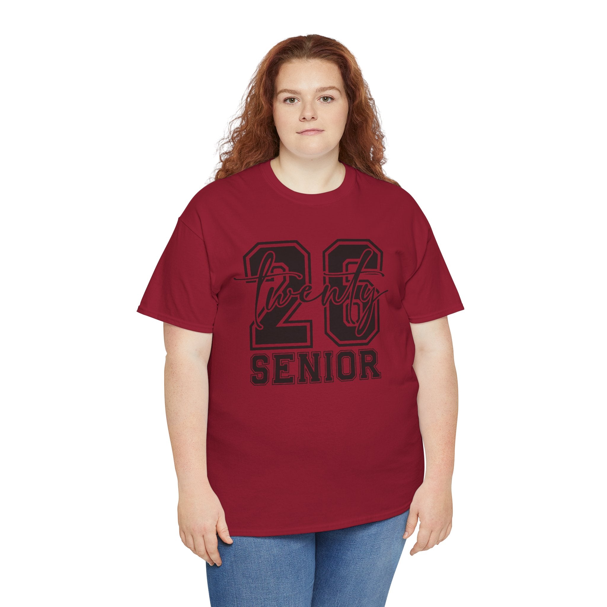 Senior 2026 Script Back T-Shirt | Vertical Graduation Tee | Trendy Senior Shirt | Unisex Fit | Cr8tive Designs