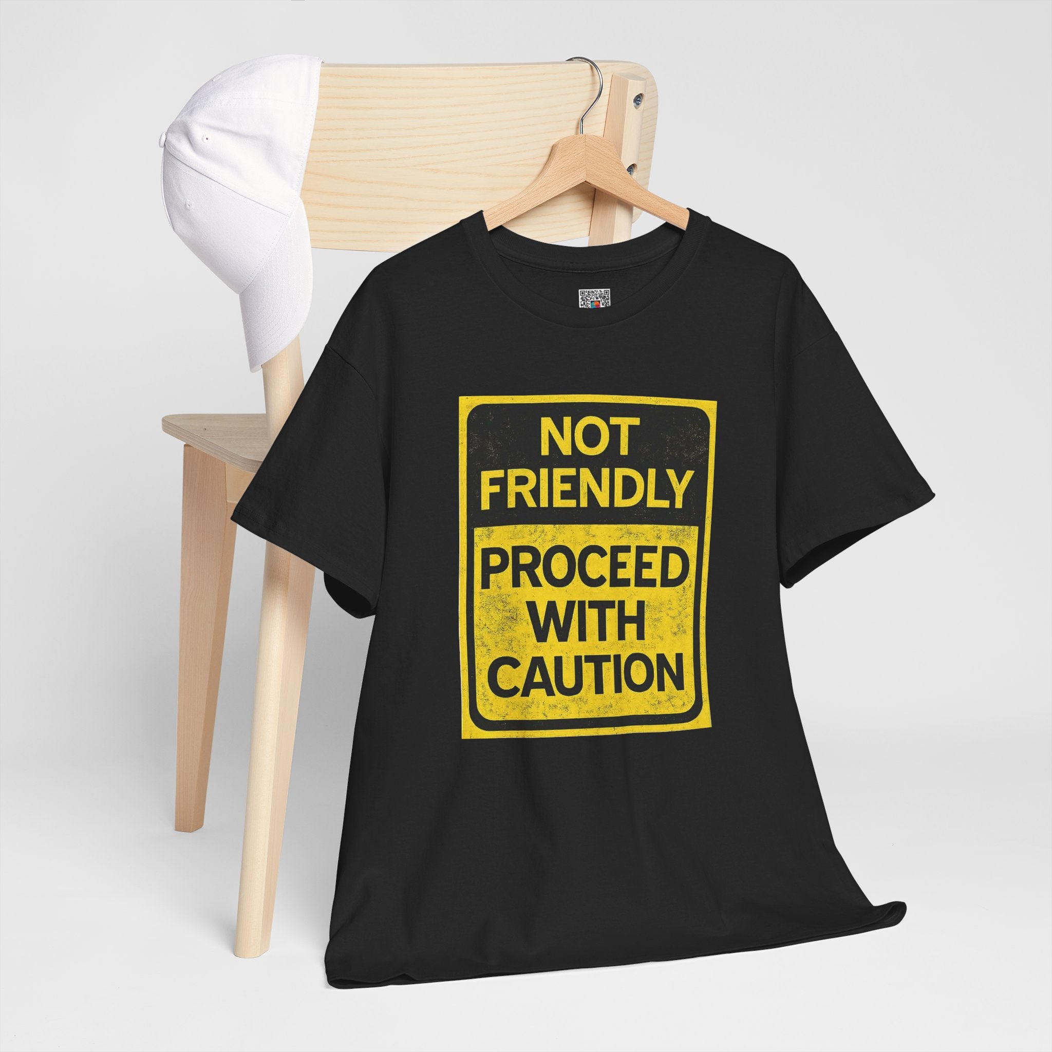 Not Friendly—Proceed with Caution | Funny Warning Sign T-Shirt | Cr8tive Designs