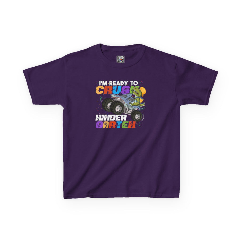 Ready to Crush Kindergarten Youth Tee | Monster Truck Back-to-School T-Shirt | Cr8tive Designs