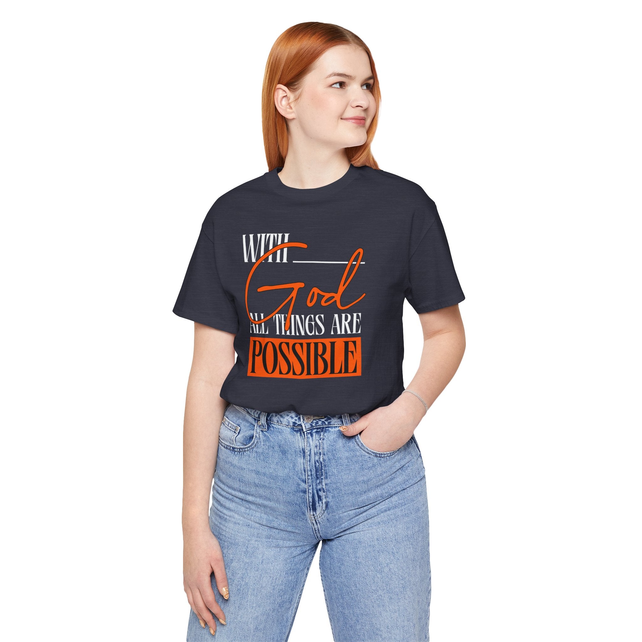 Inspirational 'With God All Things Are Possible' Graphic Tee| Cr8tive Designs