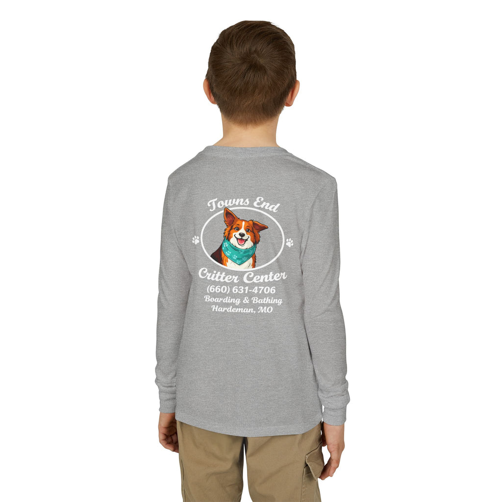 Towns End Critter Center Long Sleeve T-Shirt | Custom Pet Boarding & Grooming Graphic Tee | Cr8tive Designs