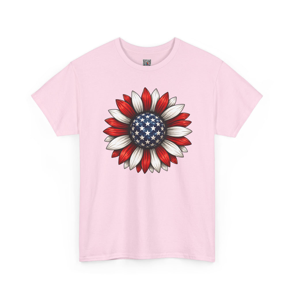 Patriotic Sunflower| American Flag Floral Tee for 4th of July| Cr8tive Designs