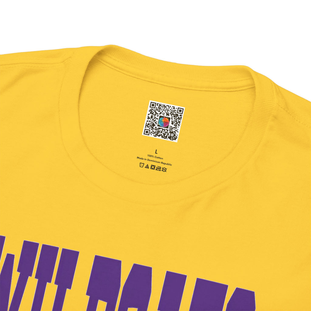 Wildcats Checkerboard Spirit | Purple and Gold School T-Shirt | Cr8tive Designs