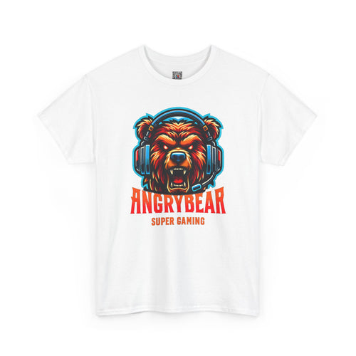 Angry Bear Gamer T-Shirt | Fierce Gaming Bear Graphic Tee | Cr8tive Designs