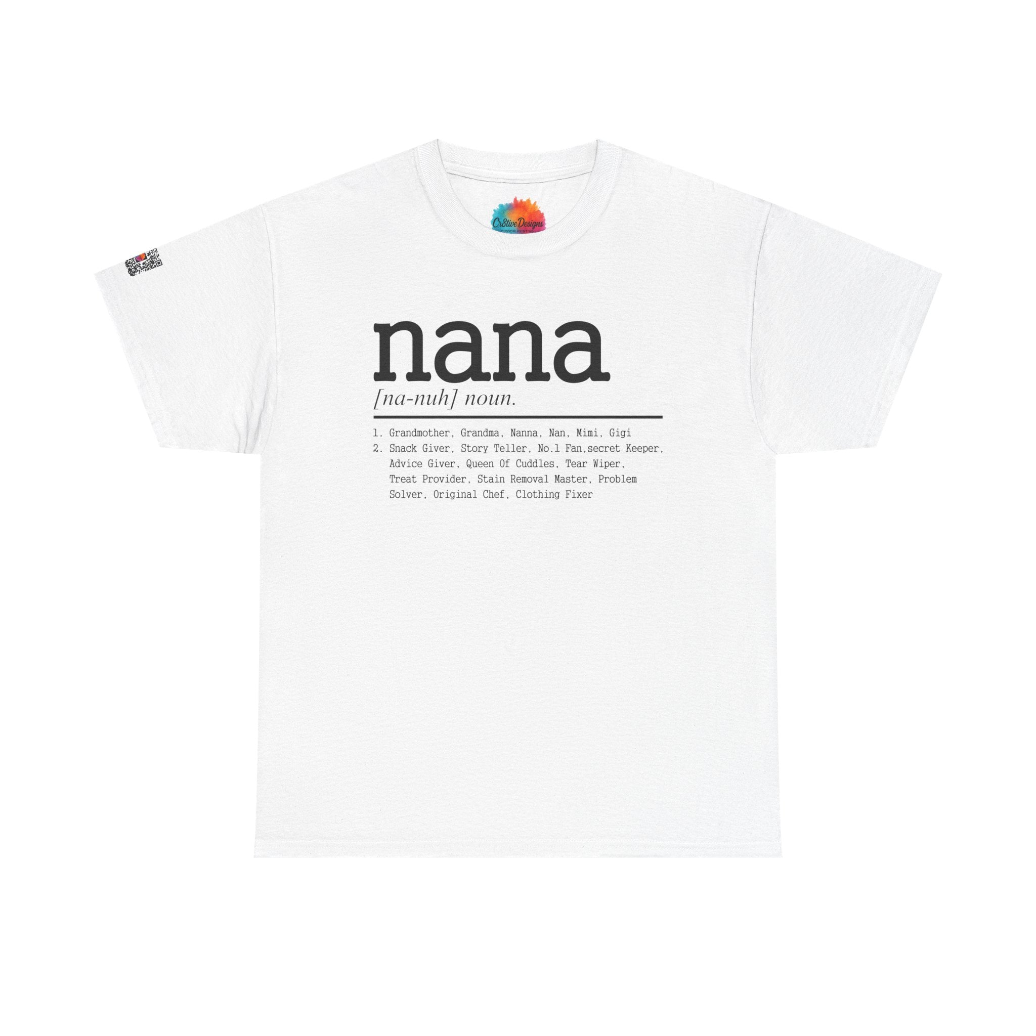 Nana Gift T-Shirt | Cute Grandma Definition Quote Tee | Cr8tive Designs