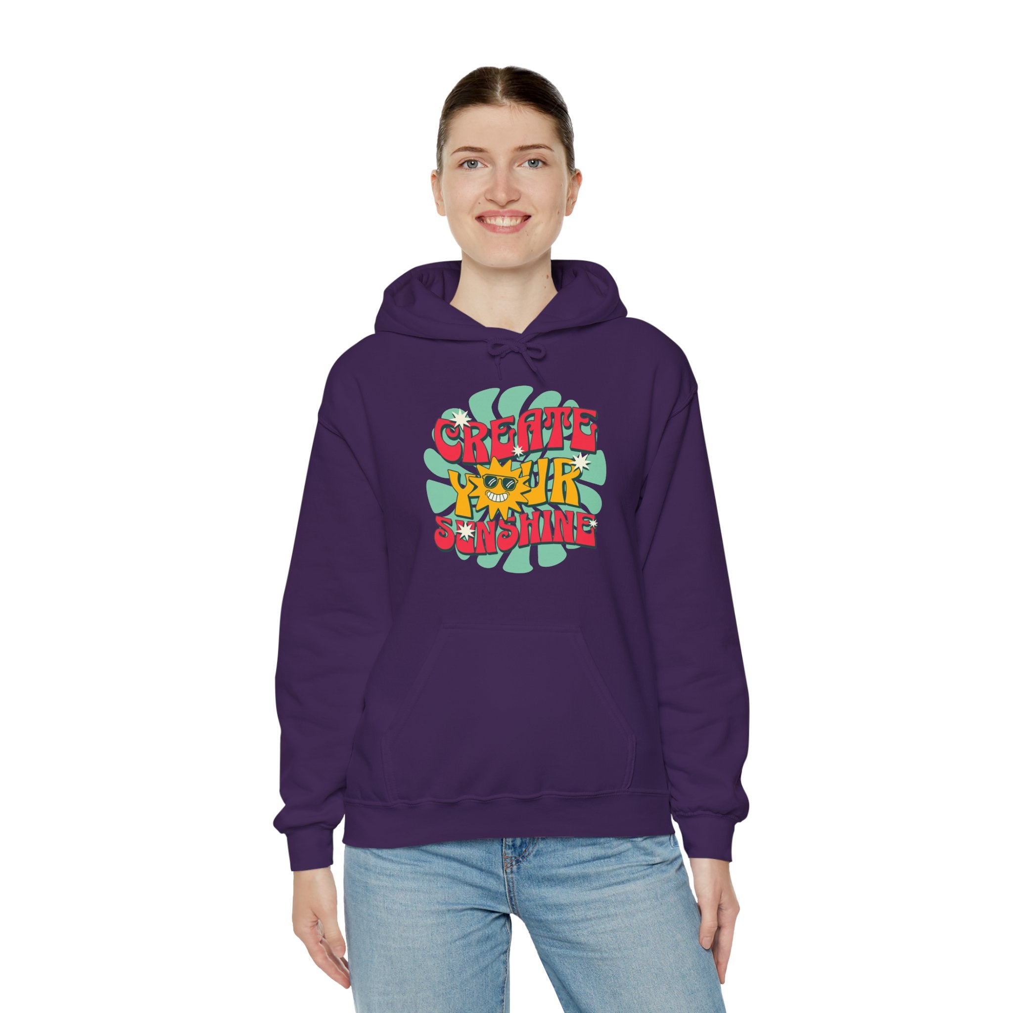Create Your Sunshine | Colorful Retro-Inspired Hoodie | Cr8tive Designs