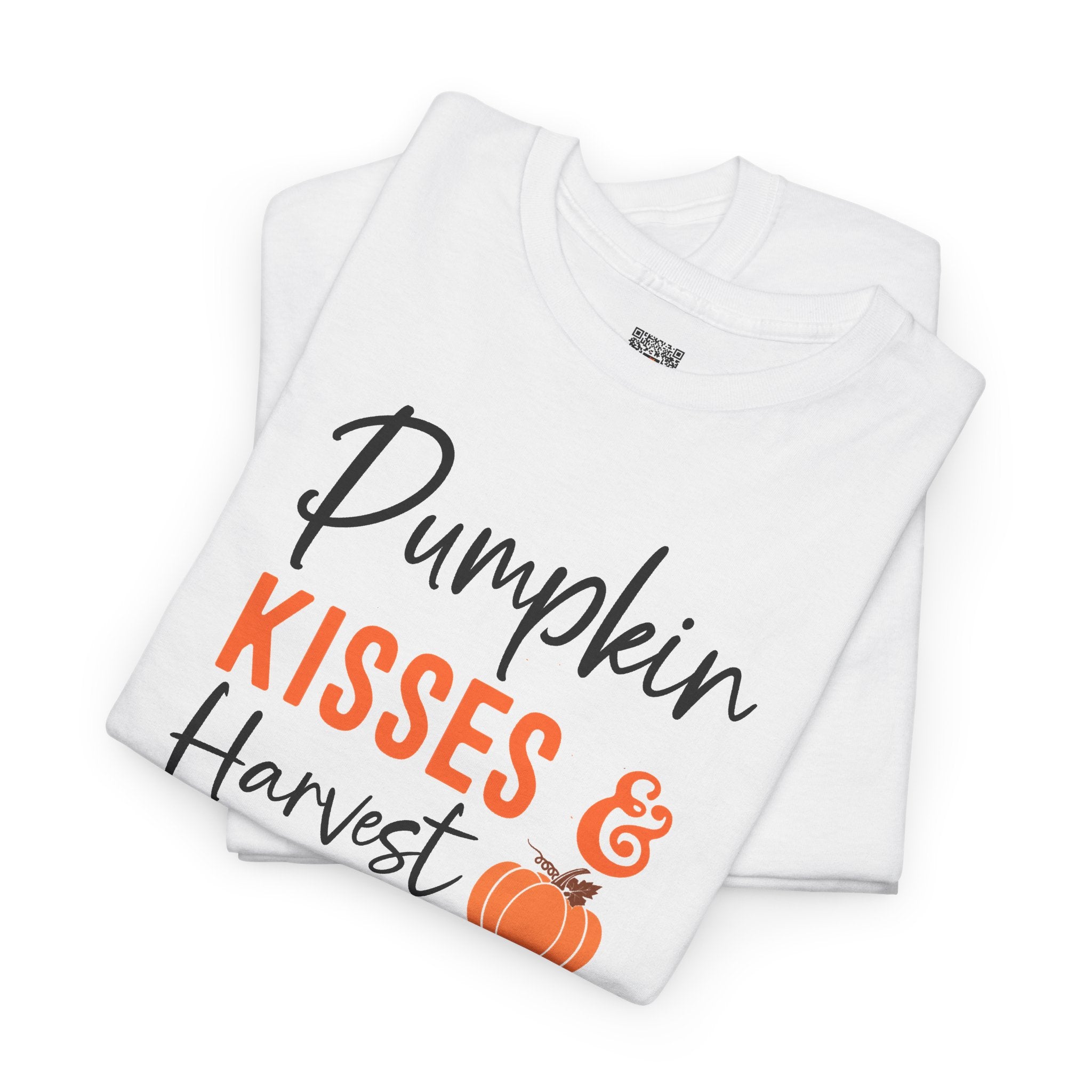 Pumpkin Kisses & Harvest Wishes Tee  | Fall Graphic T-Shirt | Cr8tive Designs