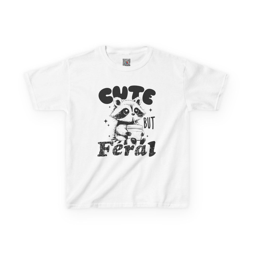 Cute but Feral Raccoon | Funny Kids Animal T-Shirt | Cr8tive Designs
