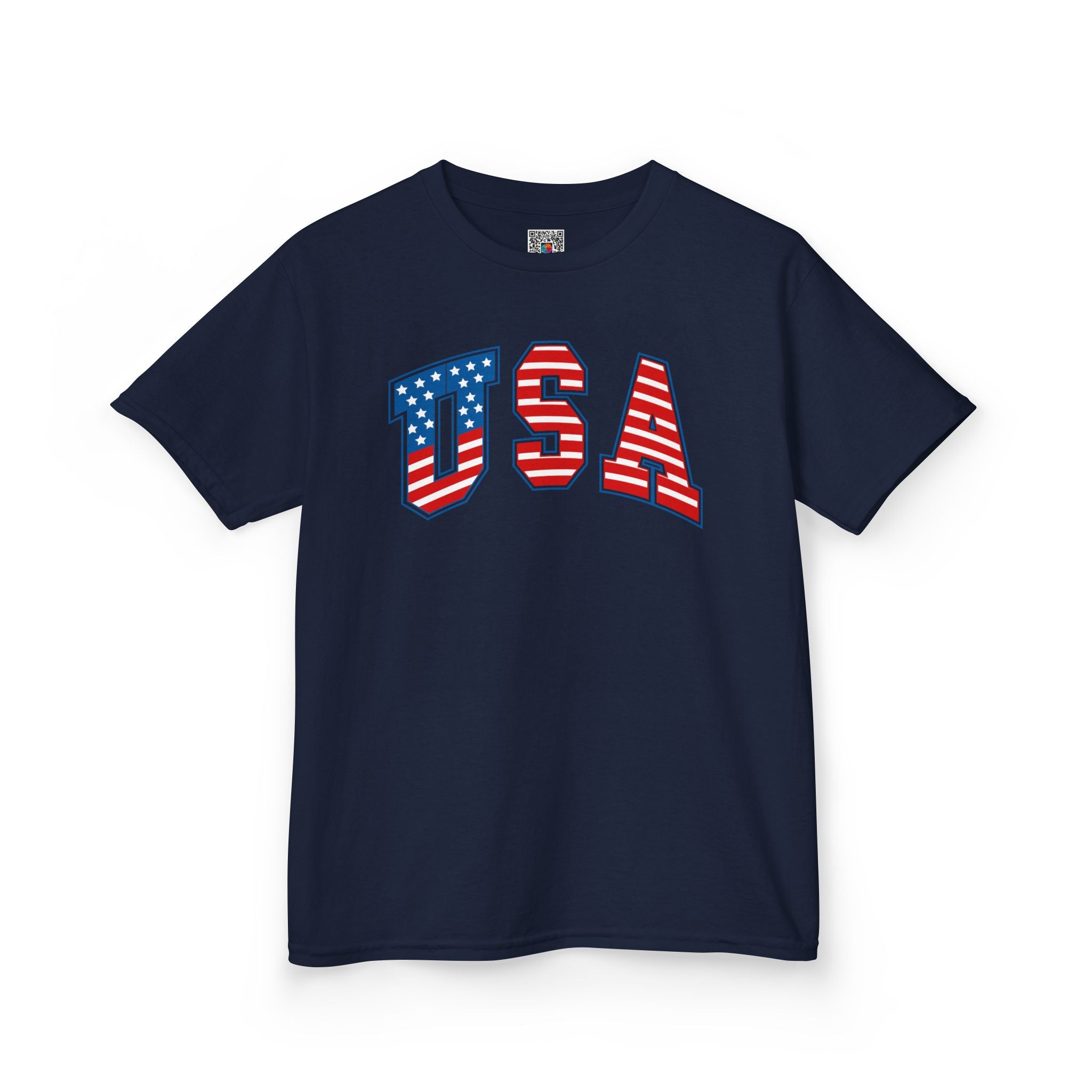 Kids USA Flag Tee | Patriotic Front and Back Design | Cr8tive Designs