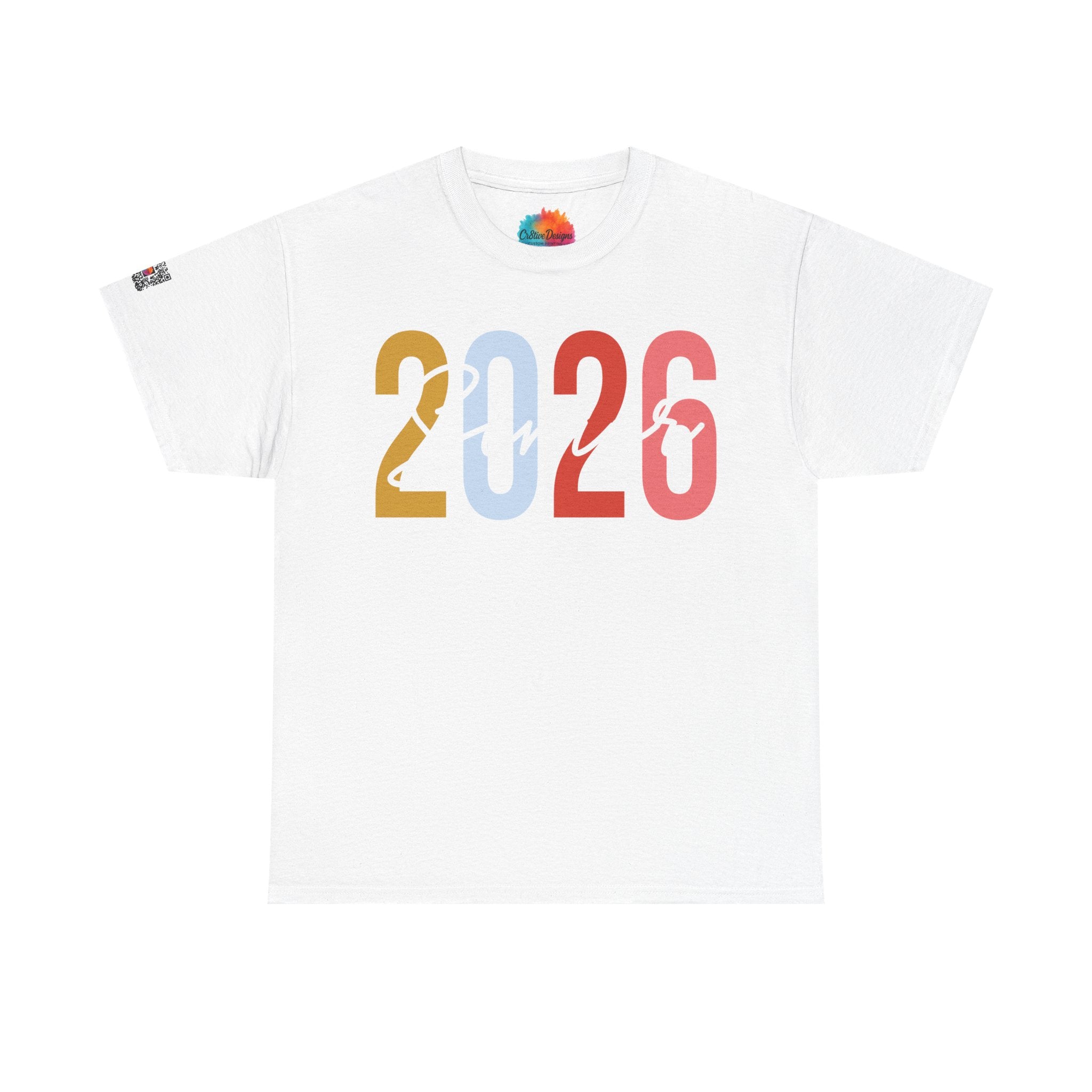 Senior 2026 Script Overlay T-Shirt | Trendy Color Graduation Tee | Senior Shirt | Cr8tive Designs
