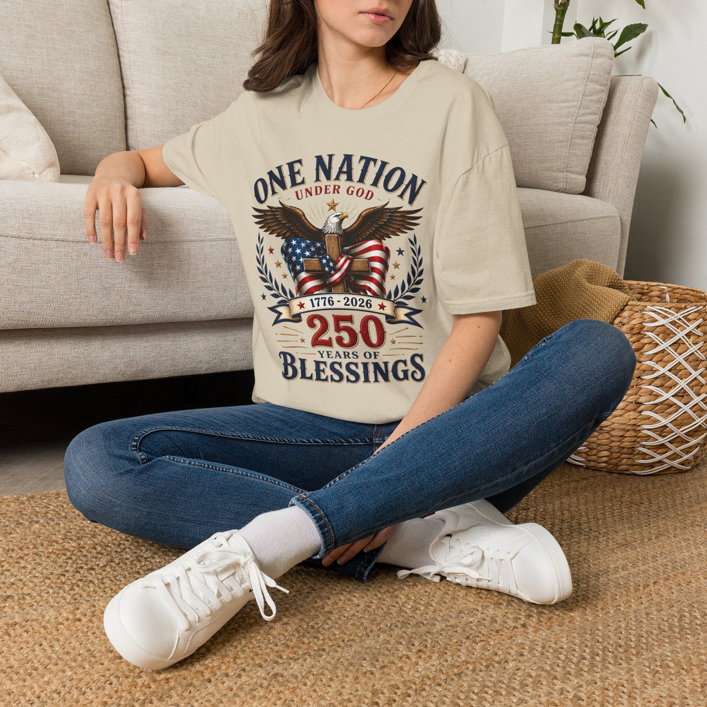 One Nation 250 Blessings | Patriotic Eagle Design | Cr8tive Designs