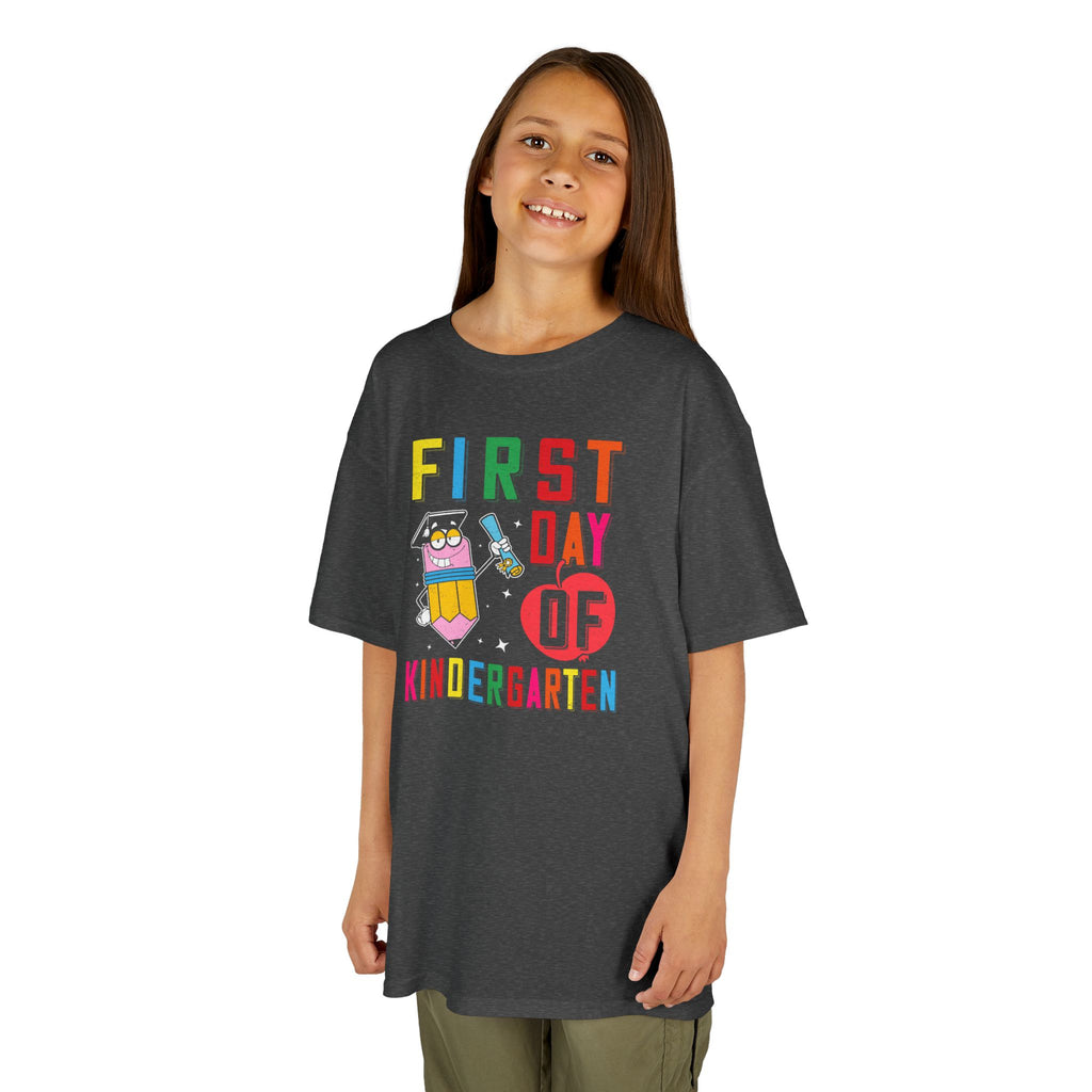 First Day of Kindergarten | Colorful Pencil Youth T-Shirt | Cr8tive Designs