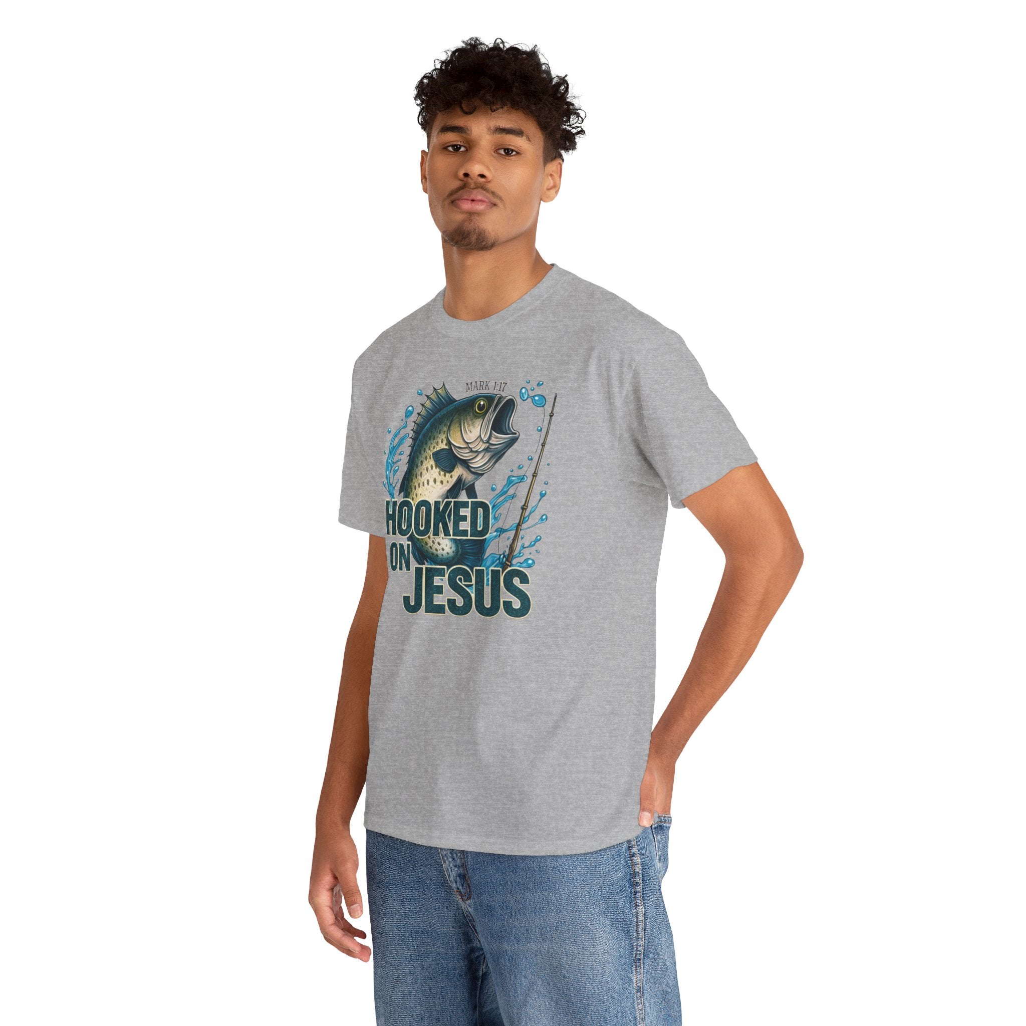 Hooked on Jesus Fishing T‑Shirt