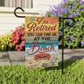 Retired Beach Life Garden Flag | Coastal Retirement Decor | Cr8tive Designs