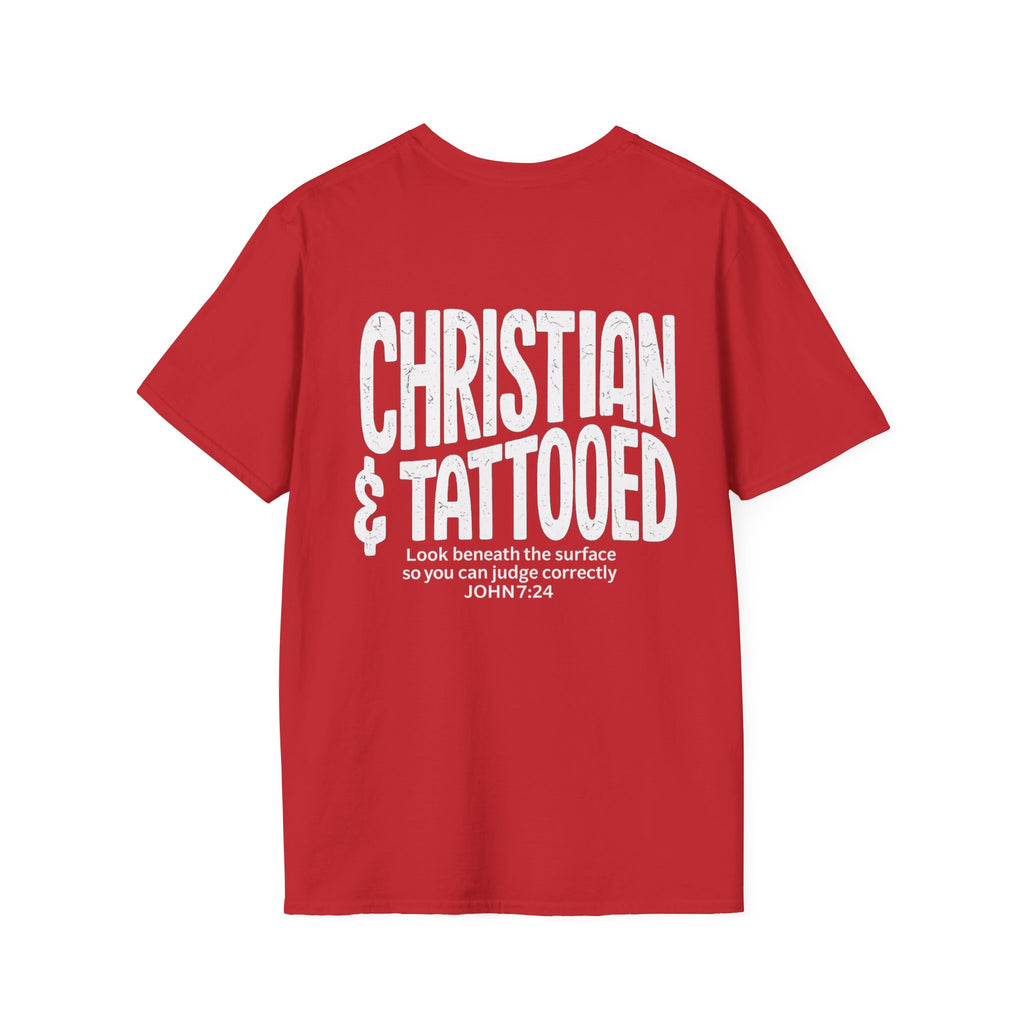 Christian & Tattooed | John 7:24 Scripture T-Shirt | Cr8tive Designs