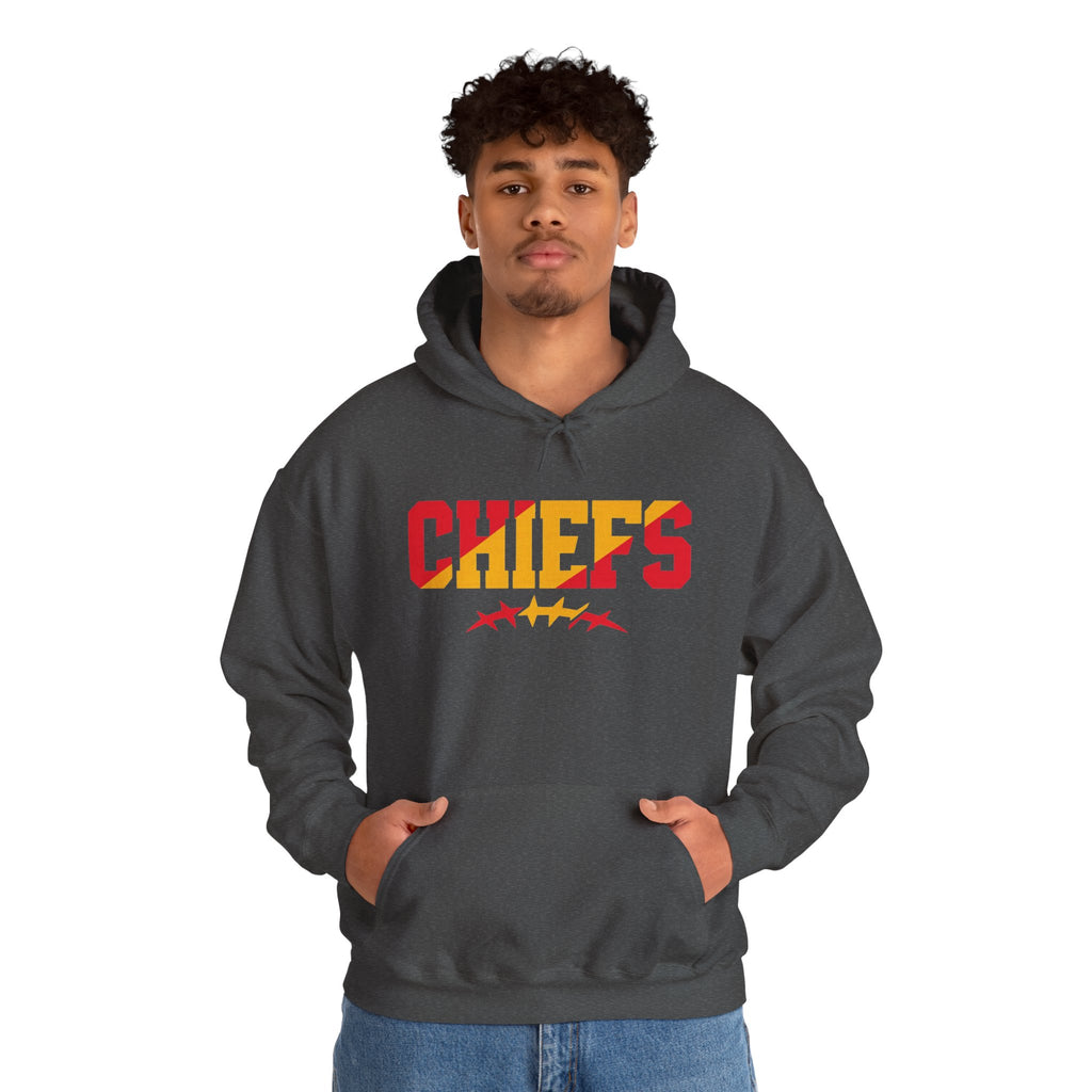 Chiefs Game Day Hoodie | Red & Gold Football Design | Cr8tive Designs
