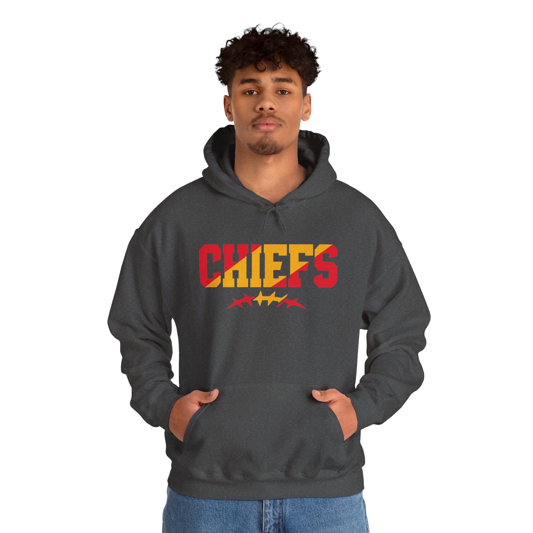 Chiefs Game Day Hoodie | Red & Gold Football Design | Cr8tive Designs
