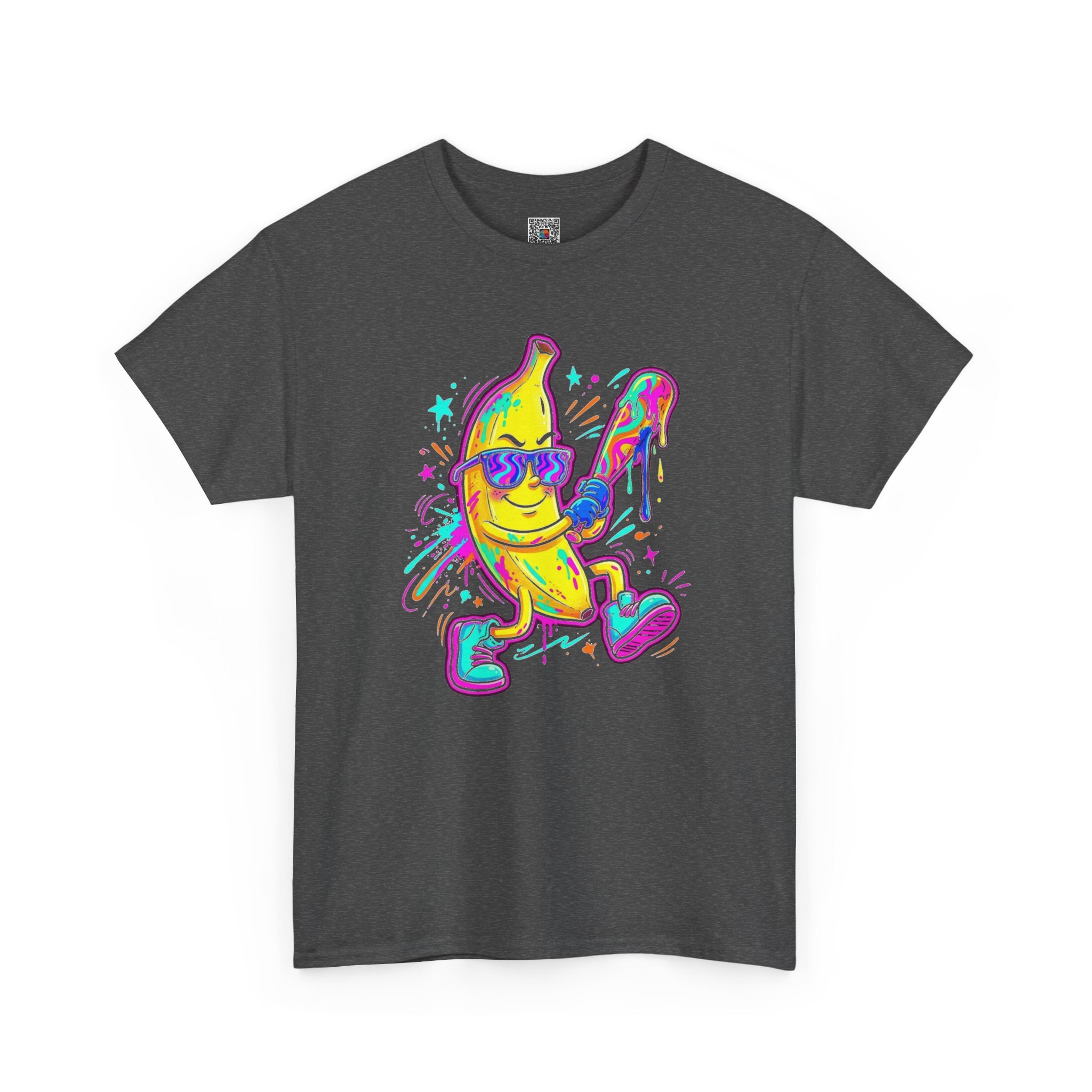 Banana Baseball Graphic T-Shirt | Neon Streetwear Tee | Cr8tive Designs