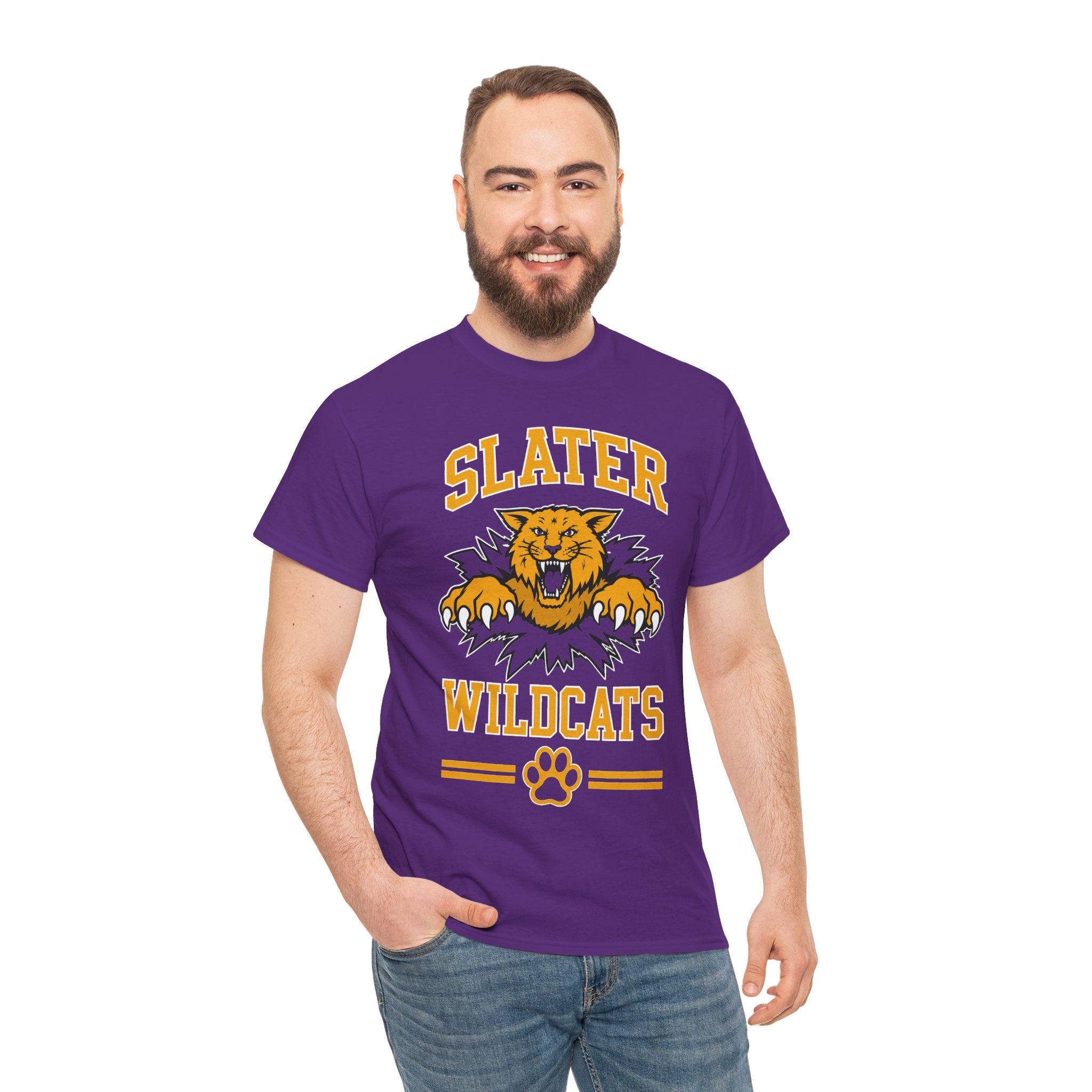 Slater Wildcats Purple & Gold Spirit T-Shirt | School Pride Tee | Cr8tive Designs