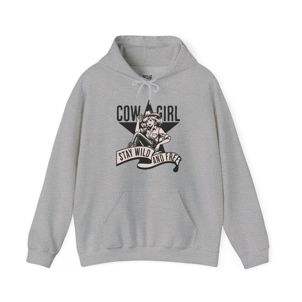 Cowgirl Stay Wild and Free | Vintage Western Hoodie | Cr8tive Designs
