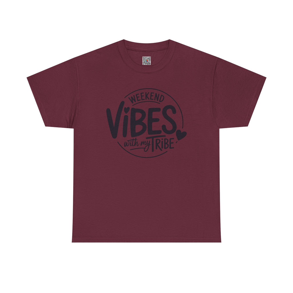 Weekend Vibes Graphic T-Shirt – Retro Positive Quote Tee | Cr8tive Designs