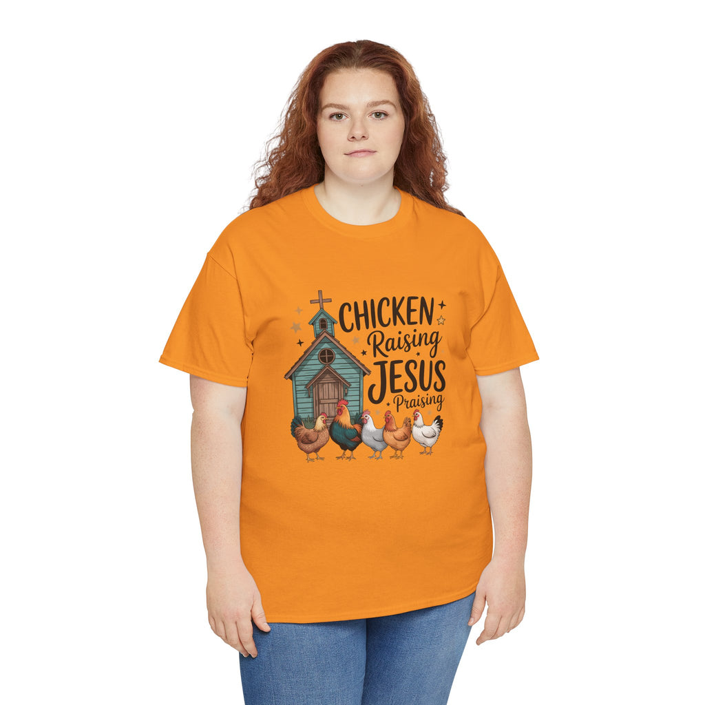 Chicken Raising, Jesus Praising | Farm Faith Shirt | Cr8tive Designs