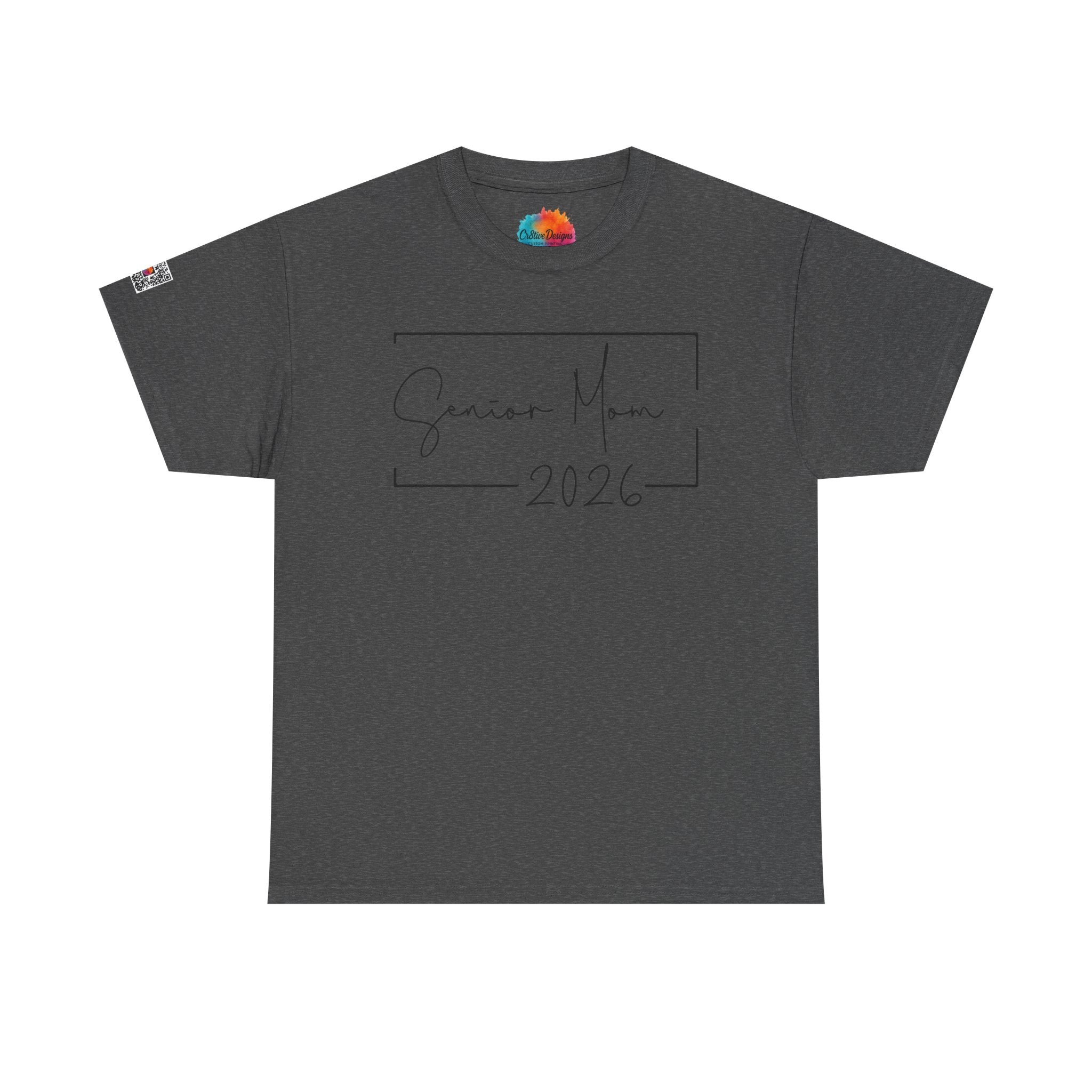 Senior Mom 2026 Script T-Shirt | Minimalist Graduation Tee | Class of 2026 Mom Shirt | Cr8tive Designs