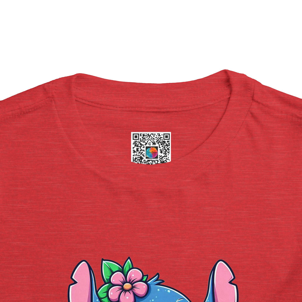 Floral Stitch Toddler Tee | Cute Tropical Character T-Shirt | Cr8tive Designs