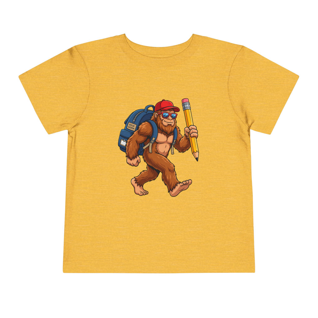 Bigfoot Back-to-School Toddler Tee | Funny Sasquatch T-Shirt | Cr8tive Designs