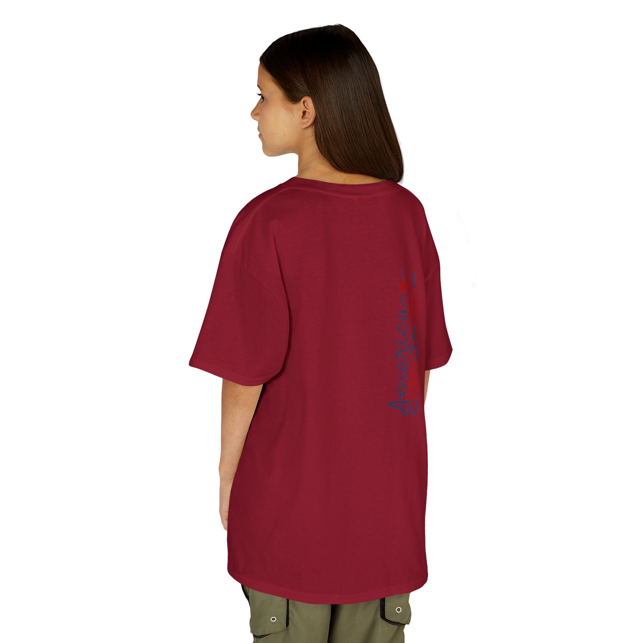 Kids USA Flag Tee | Patriotic Front and Back Design | Cr8tive Designs