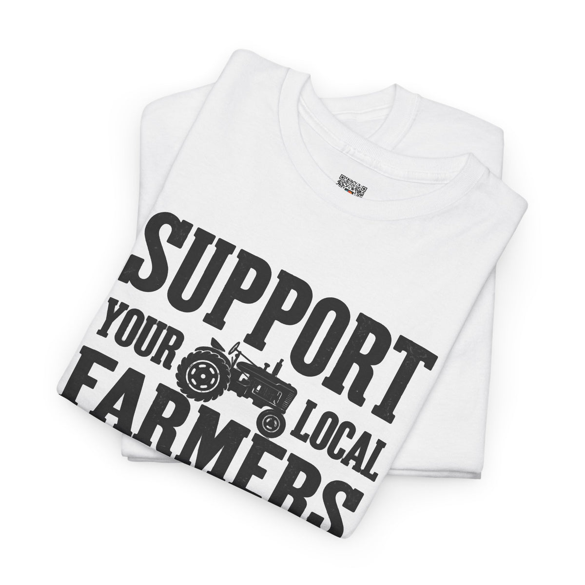 Support Your Local Farmers T-Shirt | Rustic Tractor Agriculture Graphic Tee | Cr8tive Designs