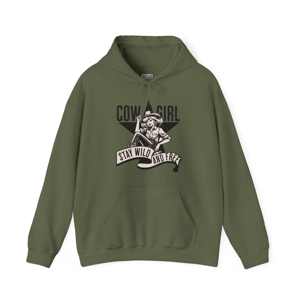 Cowgirl Stay Wild and Free | Vintage Western Hoodie | Cr8tive Designs